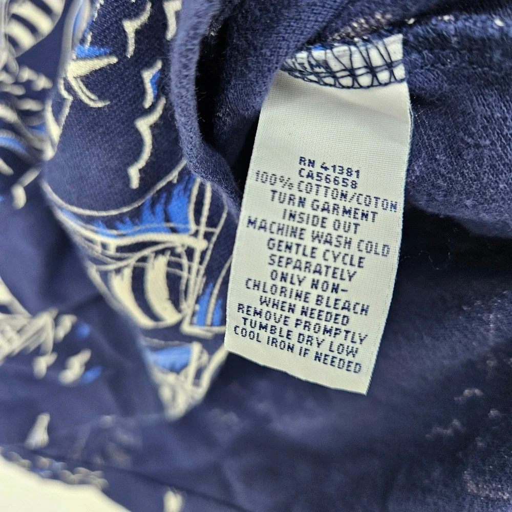 Polo Ralph Lauren‎ Shirt Mens XXL Blue Sails AOP Button Up Featherweight Mesh